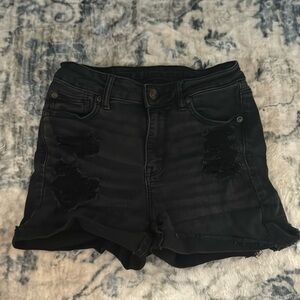American eagle, black, next level stretch jean shorts